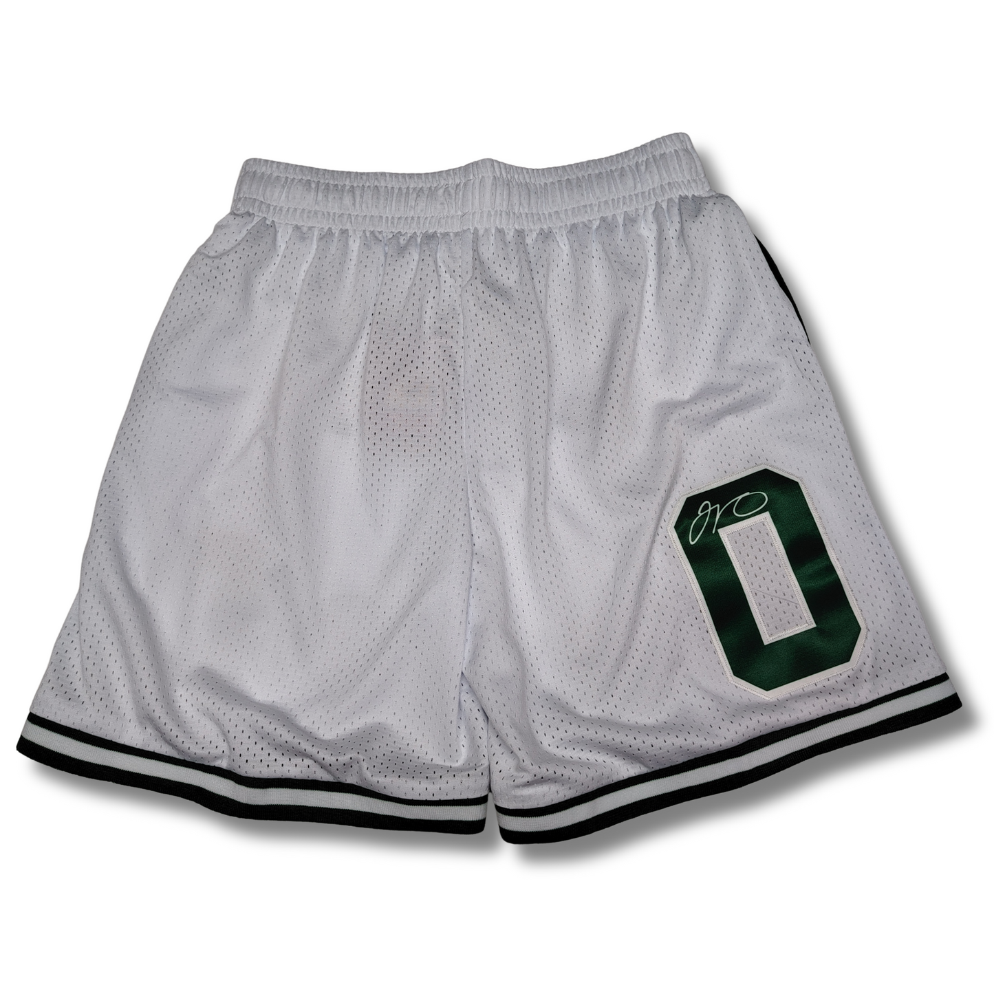 Tatum 0 Celtics White - Full Patch Jersey Shorts